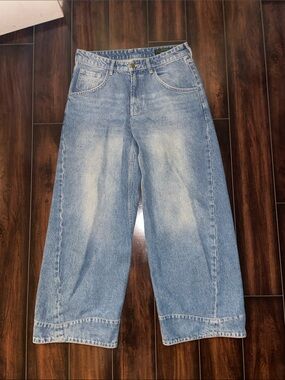 Parker Light Blue Wide-Leg High-Rise Jeans